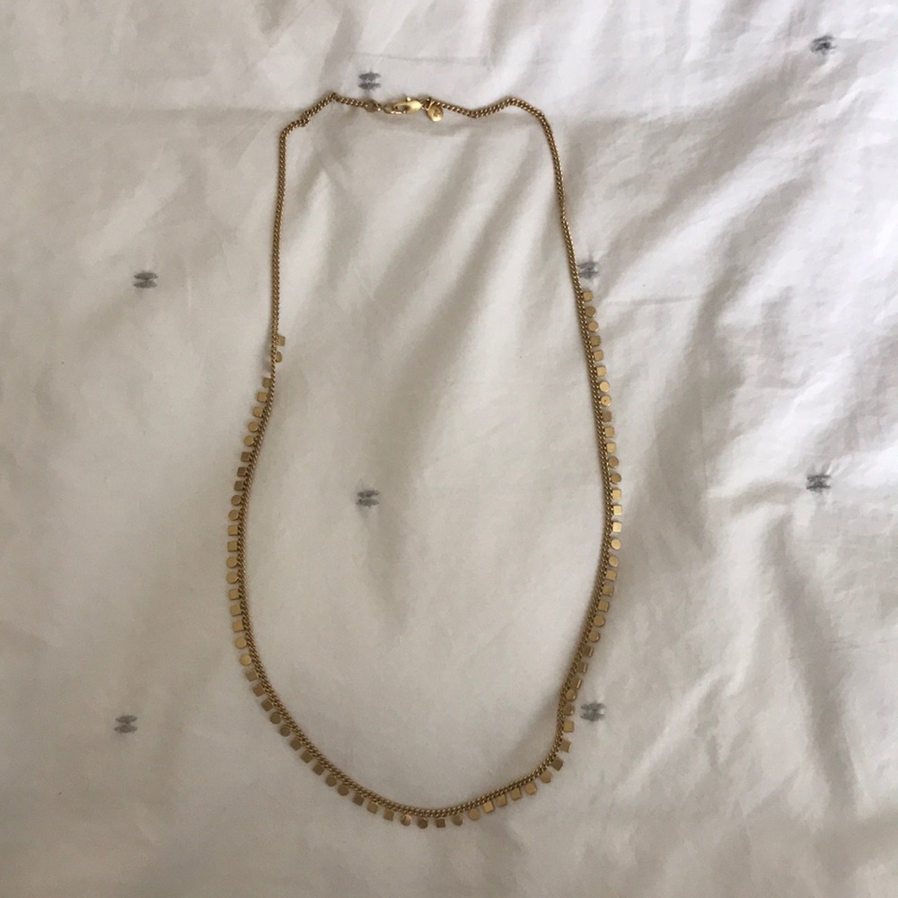 Long gold shape necklace